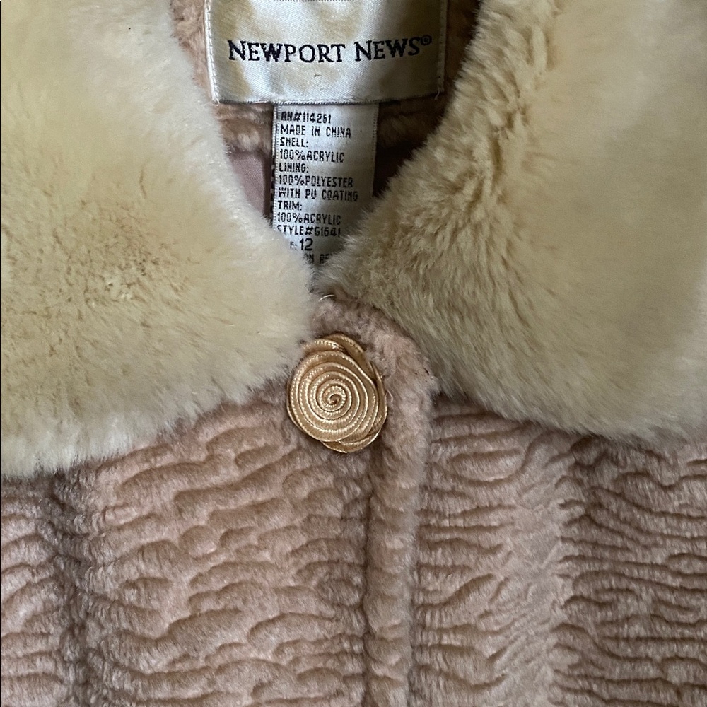 vintage newport news cropped faux fur coat - Picture 3 of 4